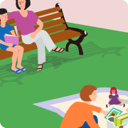 Moms and Children read